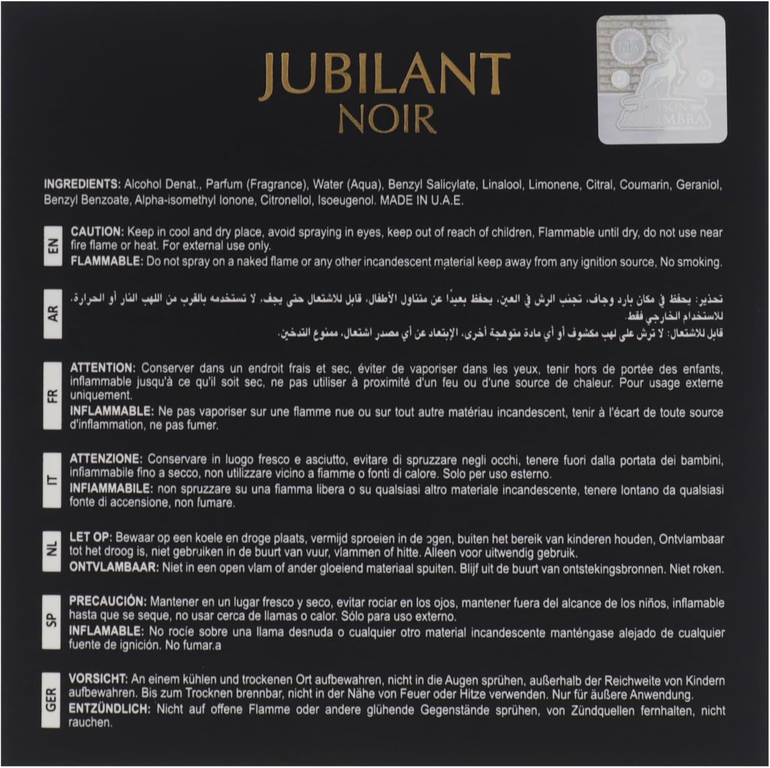 Jubilant Noir